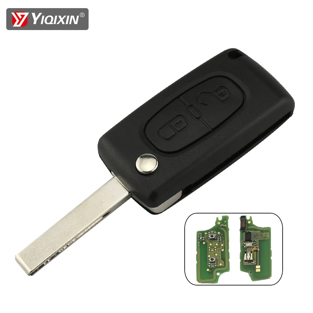 2-кнопочный Автомобильный ключ YIQIXIN для Peugeot 207 307 308 407 807 433 МГц VA2/HU83Fob ID46 чип PCF7941/PCF7961 CEO523/CEO536 2-кнопочный Автомобильный ключ YIQIXIN для Peugeot 207 307 308 407 807 433 МГц VA2/HU83Fob ID46 чип PCF7941/PCF7961 CEO523/CEO536