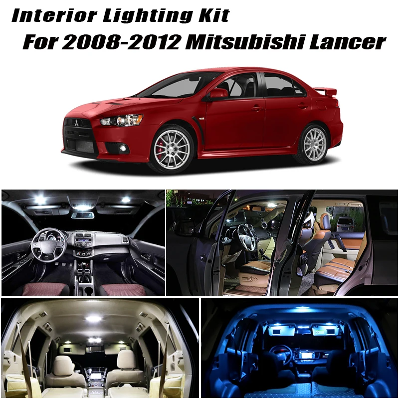 Комплект светодиодов для салона Mitsubishi Lancer или Evolution X 2008 2012 6 шт.|Сигнальная лампа| |