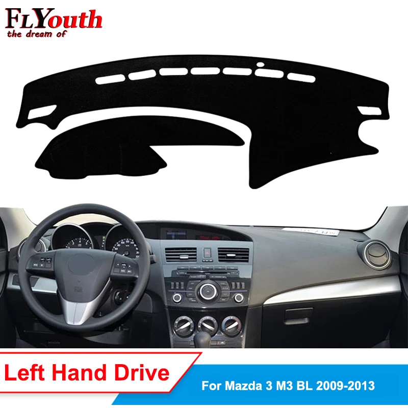 Приборной панели автомобиля Обложка для Mazda 3 M3 BL 2009 2010 2011 2012 2013 солнце оттенок Дэш коврик приборная панель ковровые покрытия УФ Non-slip 1 шт
