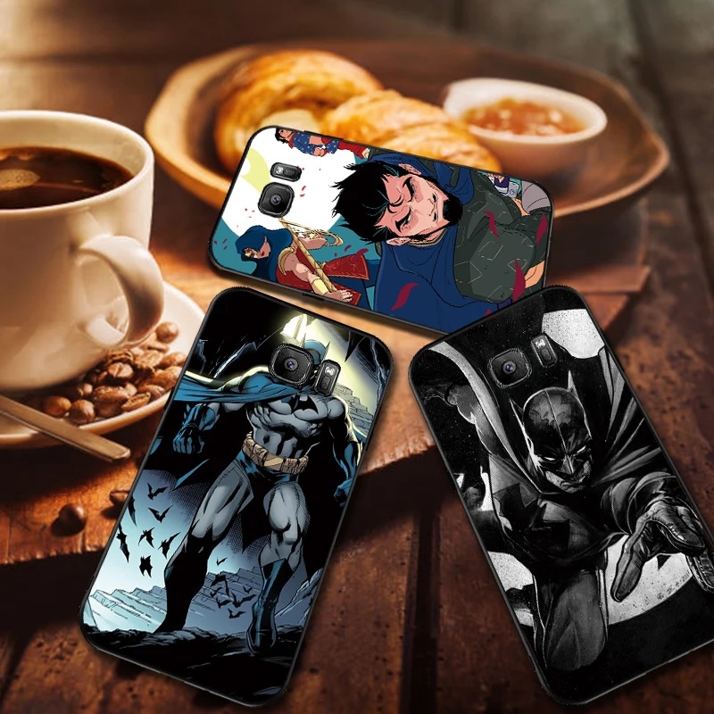 Бетман супергерой Мягкий силиконовый чехол для телефона Samsung Galaxy S6 S8 край S7 S9 плюс