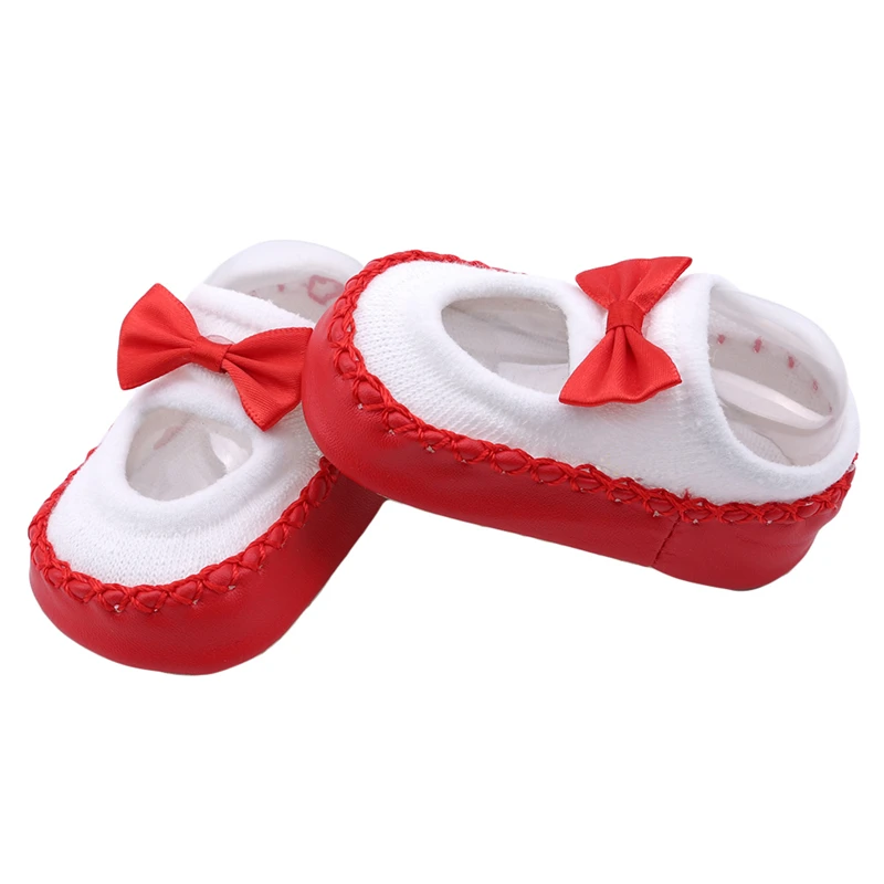 Новые детские носки-тапочки новая весенне-летняя Нескользящая кожаная обувь для