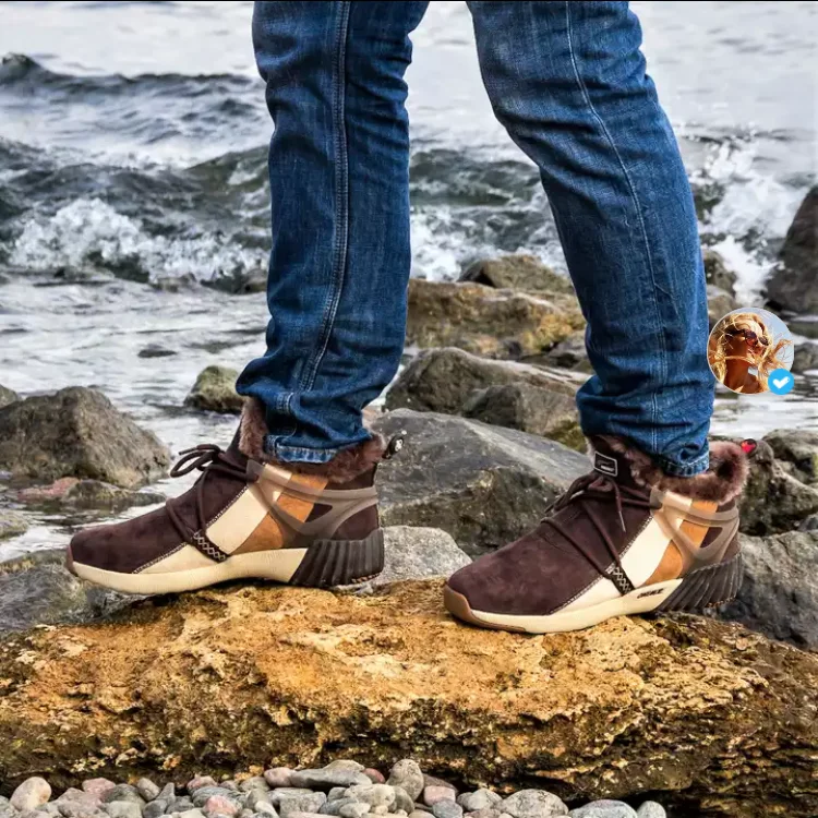 ONEMIX Promotion Men Hiking Shoes Waterproof Leather Shoes Winter Slip On Professional Anti-slip Outdoor Trekking Boots