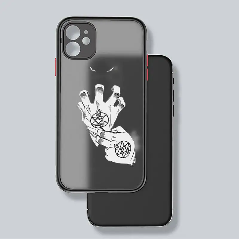 

Fullmetal Alchemist Brotherhood Phone Case For iphone 12 11 8 7 plus mini x xs xr pro max matte transparent cover