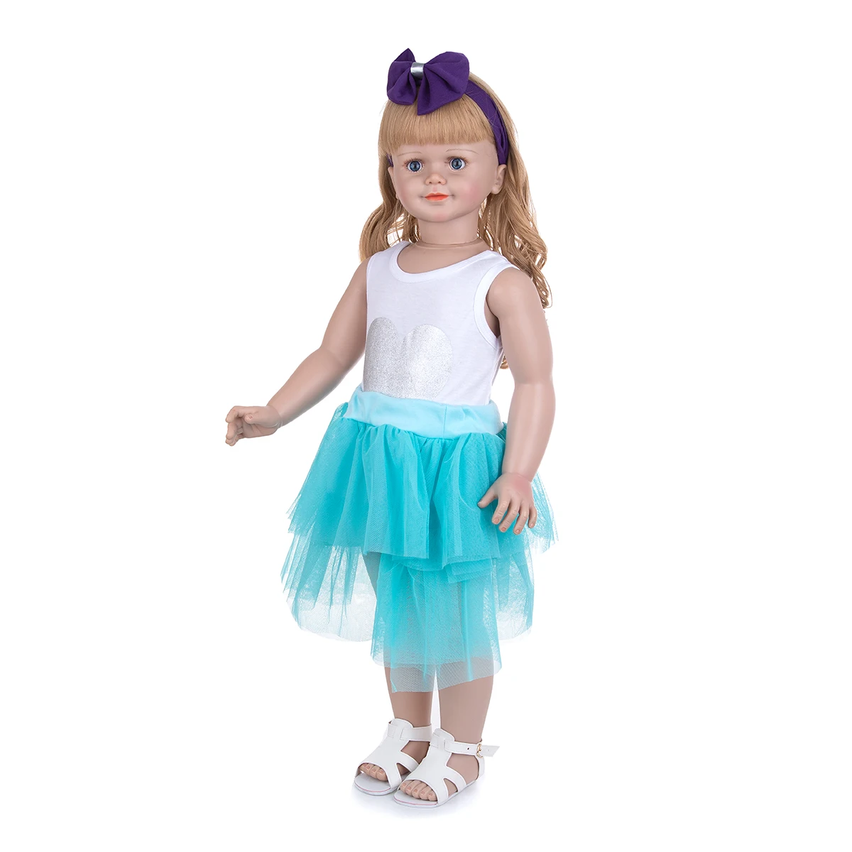 New Arrival KEIUMI Gold Wave Hair Stand Baby Dolls 78 CM Smiling Huge Toddler Girl 3-4 Years Kids Present High Quality Toys | Игрушки и