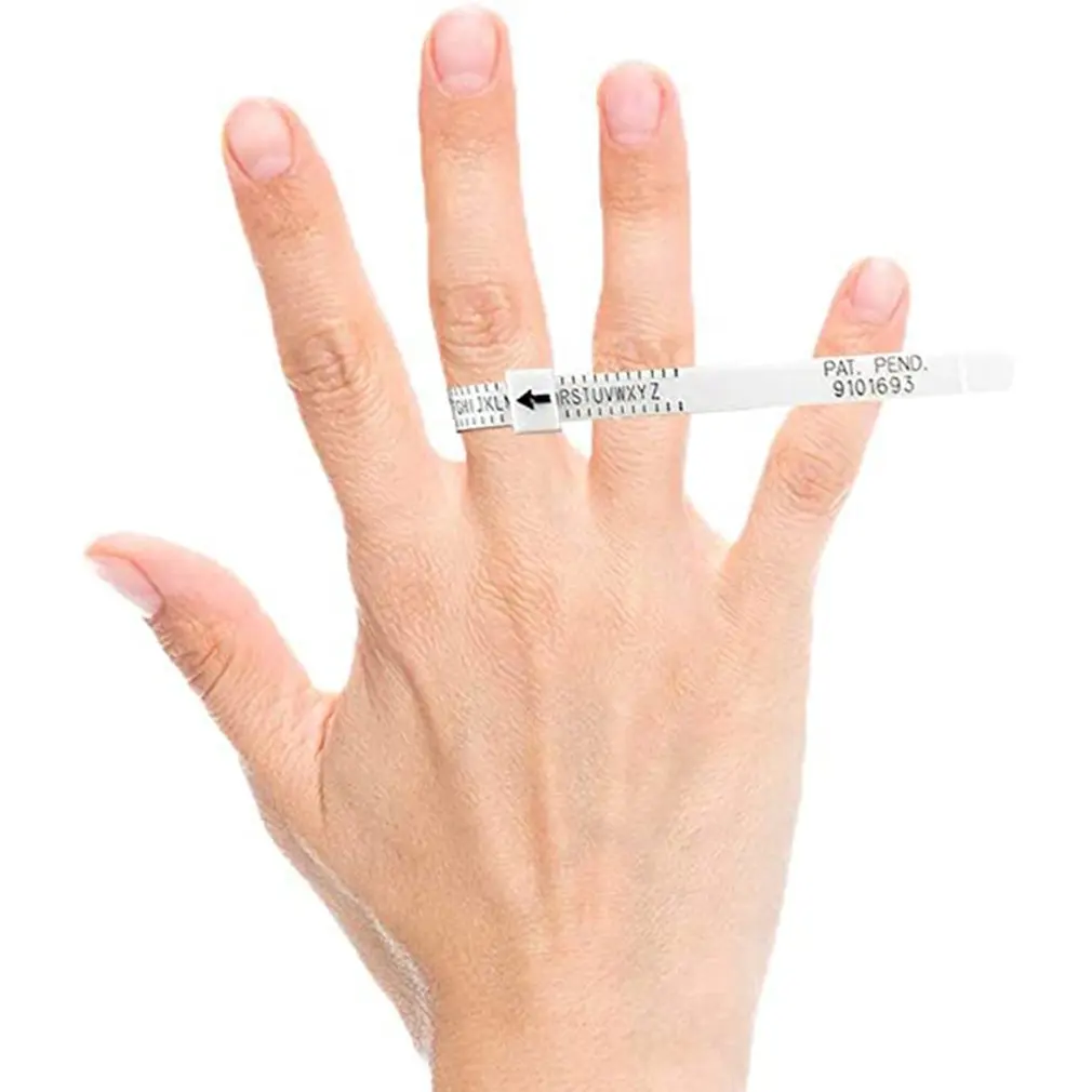 Размер Кольцо Sizer пластиковый палец измерение размера пояс Uk кольцо Проверьте