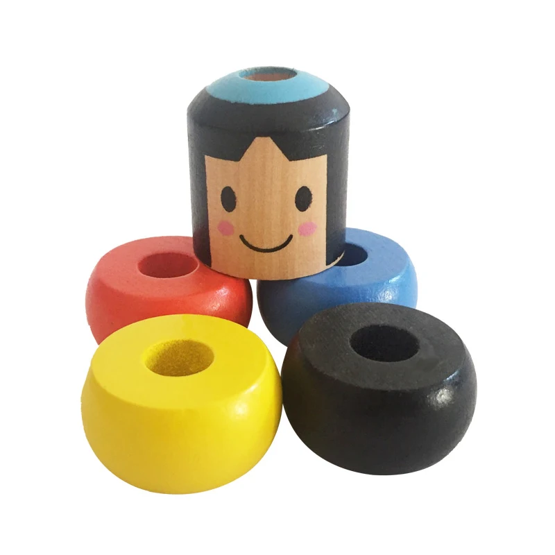 Небьющаяся Деревянная волшебная игрушка Immortal Daruma упрямленный деревянный