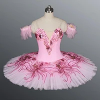 pink ballet tutu child kids girls professional ballet tutu swan lake ballerina dance costumes pancake tutu ballet dress girls