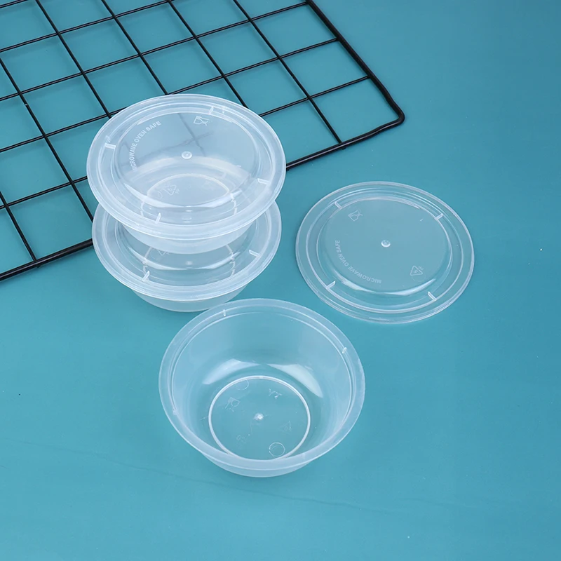 5 шт. 60 мл круговой Пластик разноцветный Пластилин тонкая прозрачная контейнеры