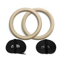 gymnastic rings fitness resistance band kids gym equipment exercise wooden hoop tape muscle training ring buckle ribbon dance