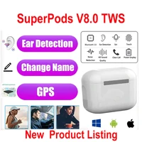 huilian f superpods v8 0 tws dual anc enc mic earphones wireless bluetooth earbuds spatial audio noise cancelling super bass