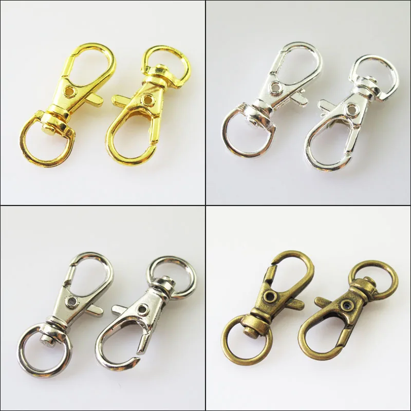 Крупные застежки карабины 15 шт. для ключей ювелирные изделия с золотым