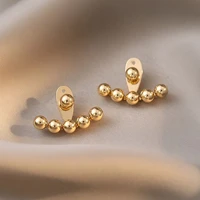 2021 fashion stud earrings for women korean gold color metal round classic earrings trendy charm girl party aesthetic jewelry