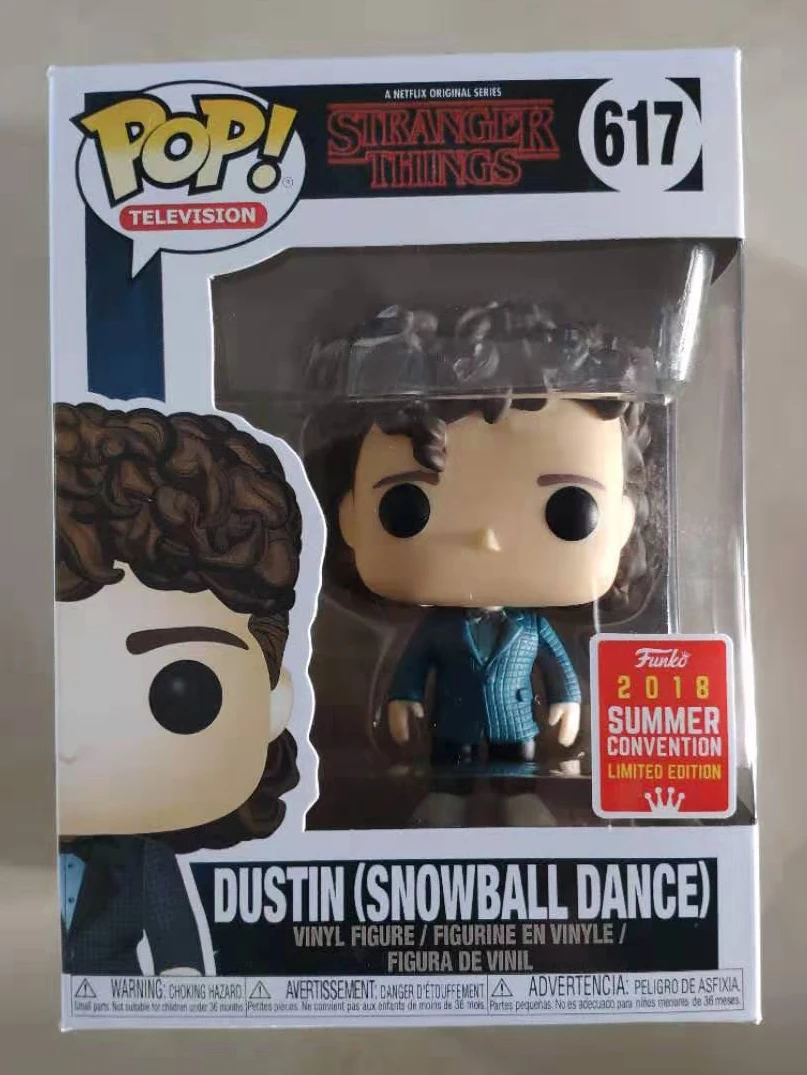 with box Funko Pop странные вещи персонаж Дастин Стива 10 см фигурка винила куклы игрушки для коллекции - Цвет: with box