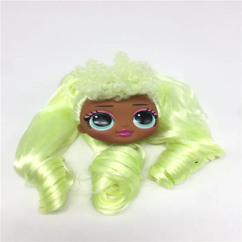 Модные куклы Sister Big Doll головки для кукол DIY игрушечные с зелеными волосами Детские