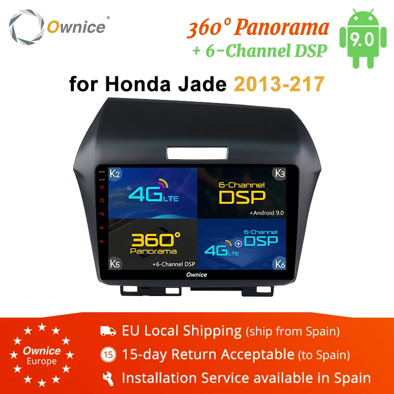 Ownice K3 K5 K6 2DIN 9 &quotВосьмиядерный Android 0 360 панорама DSP 4G Автомобильный dvd-плеер для Honda