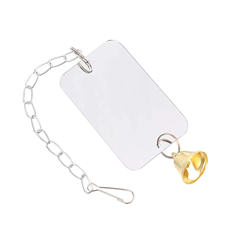 1 шт. попугая попугай подвесное зеркало звонок воспроизводить игрушечная клетка