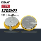 2 шт.лот DEAH LIR2477 2477 H тип горизонтальной сварочной ножной батареи 3,6 В перезаряжаемый кнопочный аккумулятор с 2 паяльными контактами