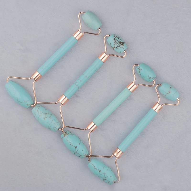 Роликовый массажер для лица с синим камнем ухода за кожей инструменты похудения