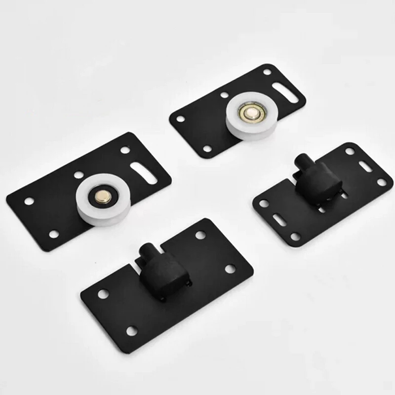 Домашний шкаф из цельного дерева раздвижные двери направляющие дверные шкивы