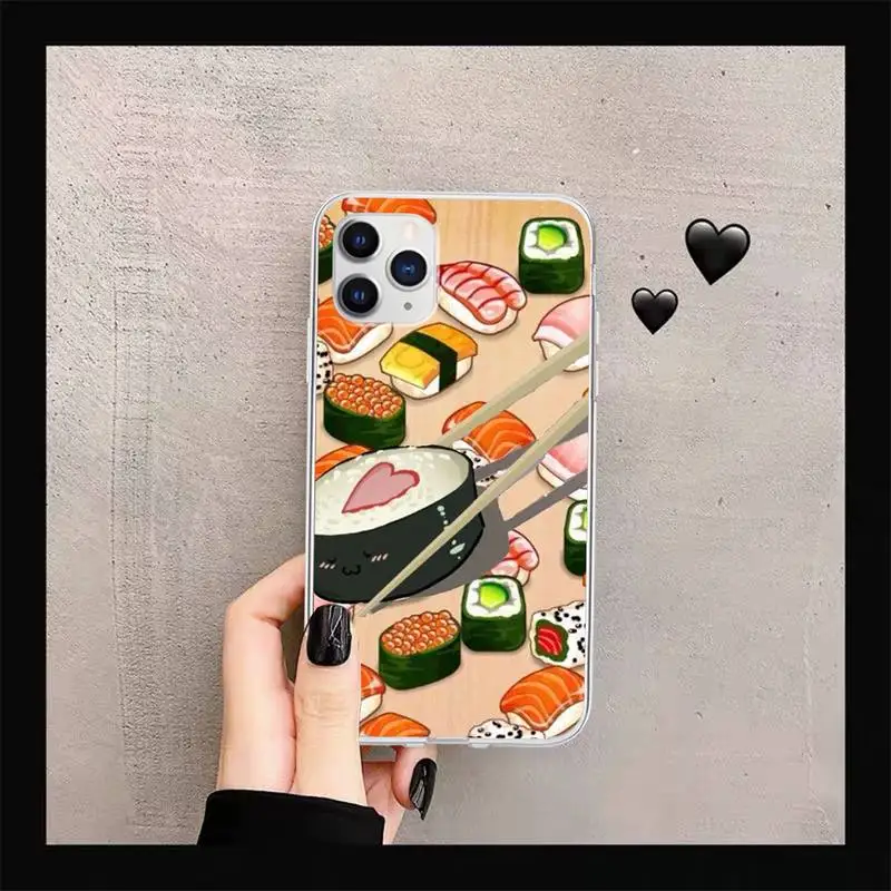Чехол для телефона с изображением вкусных суши еды iphone 12 13 Mini SE 2020 5 5S 6 6S Plus 7 8 X XR XS 11