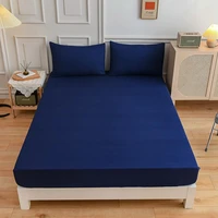 meijuner 1pc solid color fitted sheet mattress cover super soft microfiber bed sheet set deep pocket breathable wrinkle