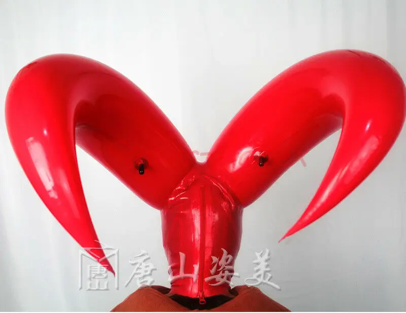 Latex Mask Inflatable Bar Show Open face Hood Customized |