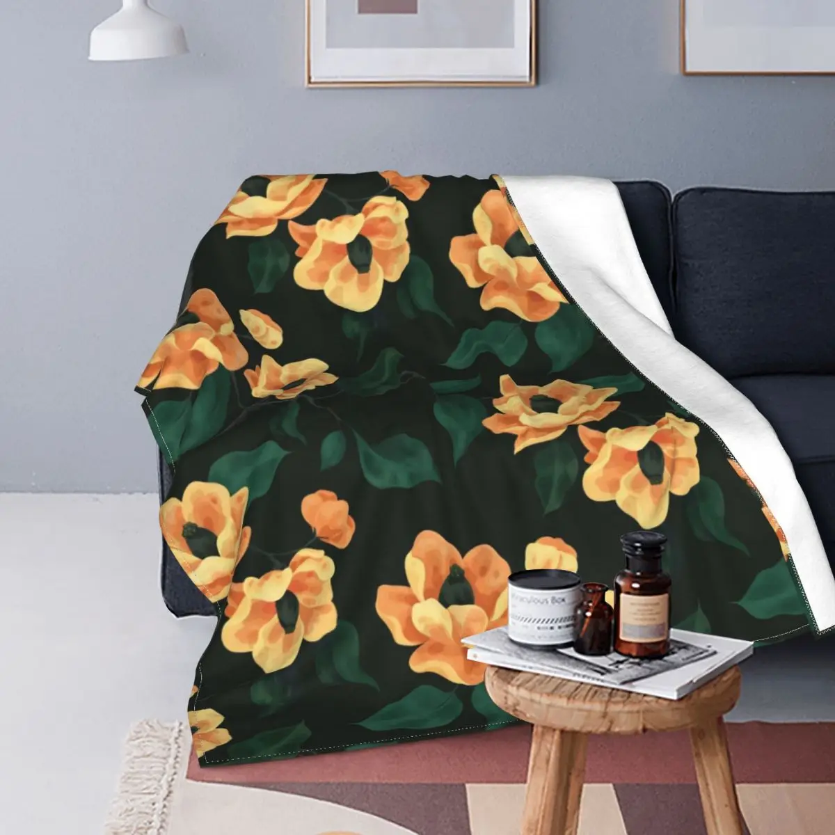 

Rose Flower Plant Blanket Plaid Printed Stitch Cotton Portable Coral Fleece Throw Blankets For Adult Bed Room