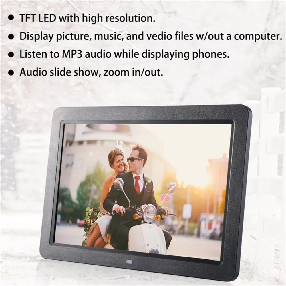 

12 inch Digital Photo frame Full HD Digital Picture Frame With Remote Control MP4 Player Movies mp3 Video Alarm