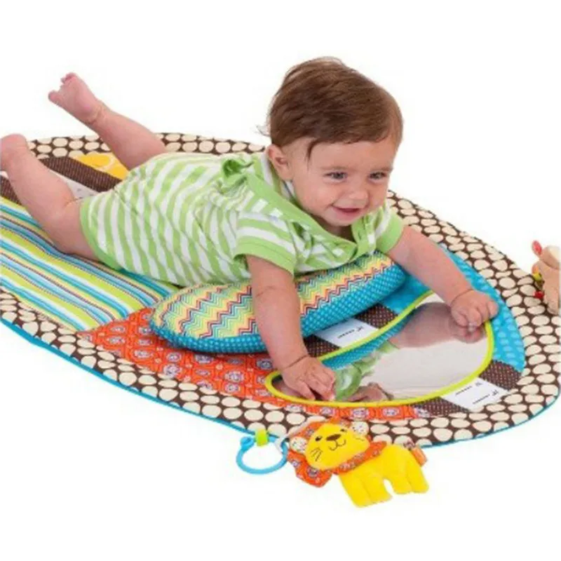 Мягкий коврик для новорожденных, Круглый мультяшный ковер, одеяло, детские игры, игровой коврик для кровати от AliExpress WW