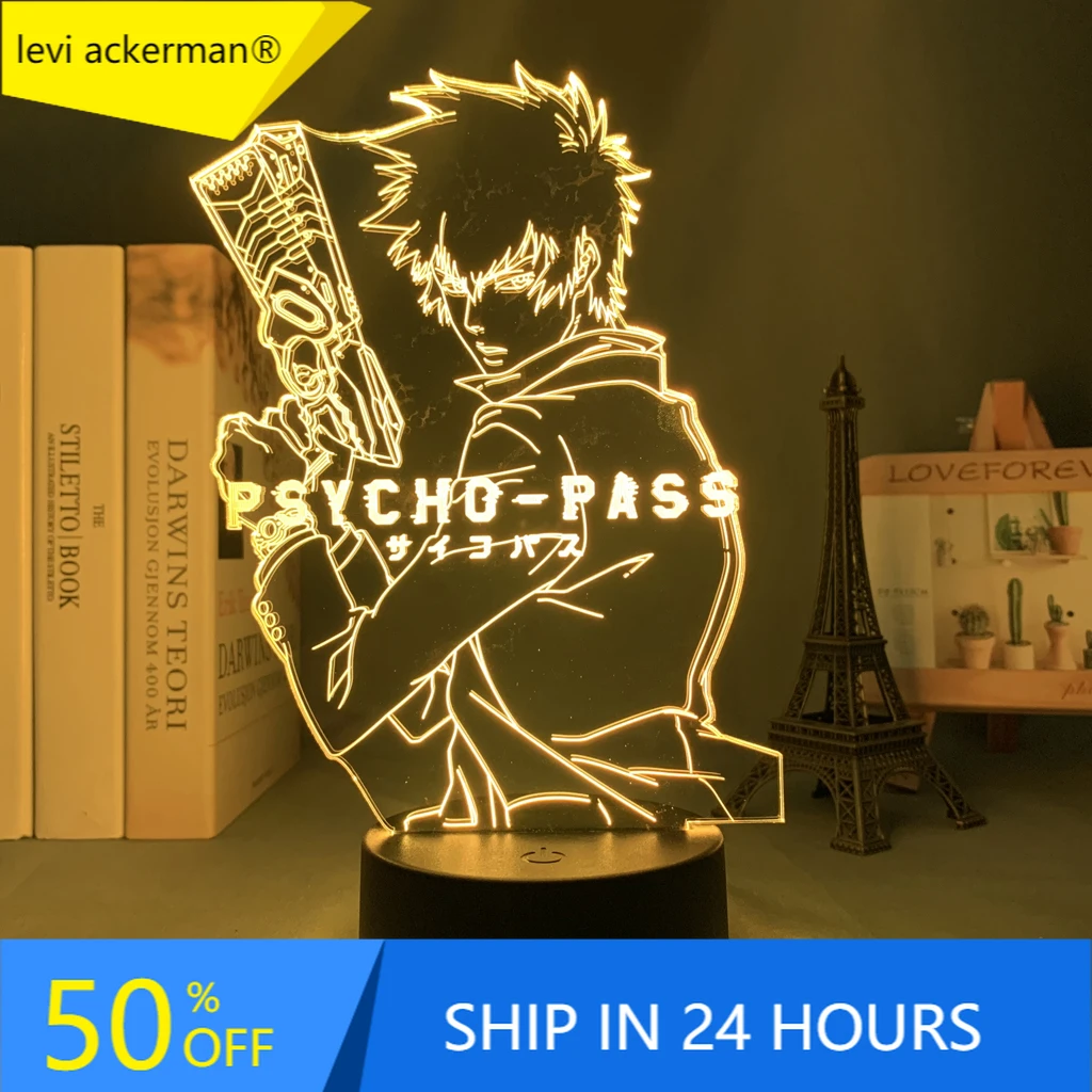 Светодиодная лампа для детской спальни с мангой психопасс ночник украшения