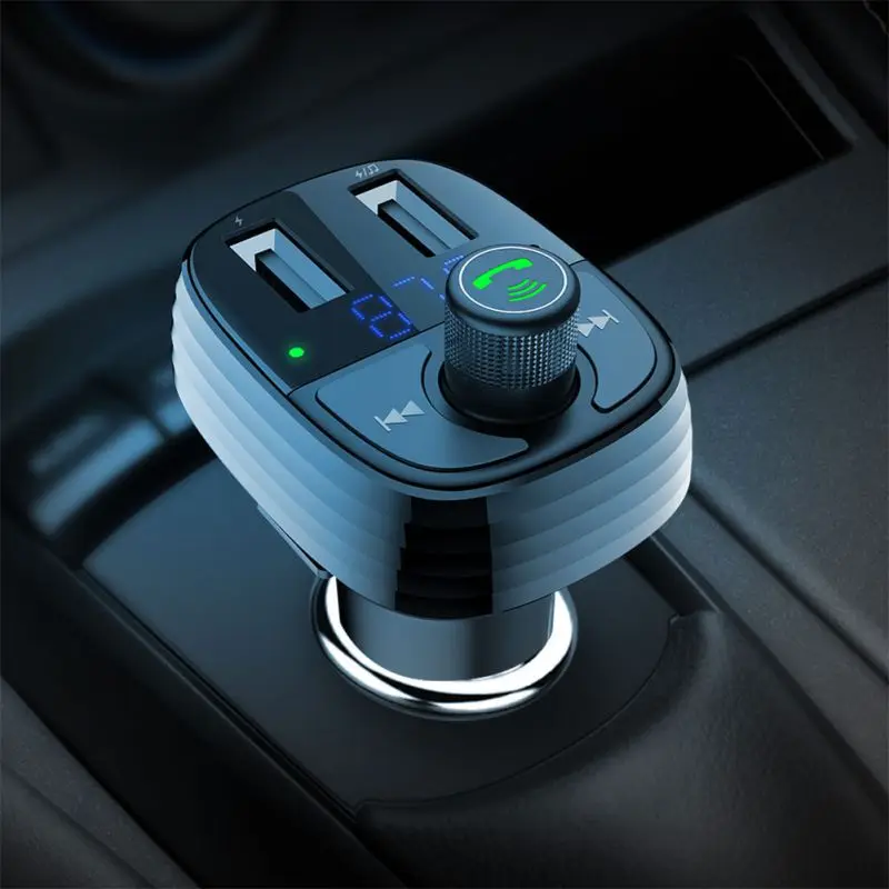 New Dual USB Charger Car Bluetooth Fm Transmitter MP3 Player Kit TF Card Quick Charge Adapter Handsfree Calling | Компьютеры и офис