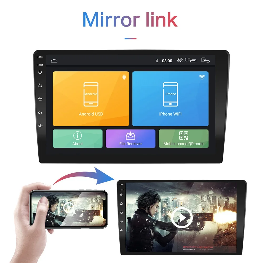 2G+ 32G 2din Android 8,1 GO Автомобильный мультимедийный видео плеер 9 дюймов универсальный автомобильный Радио gps навигация wifi плеер, без DVD
