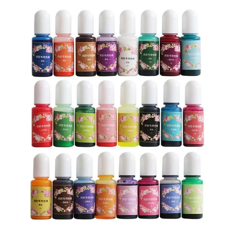 

24 Colors Epoxy Resin Pigment Liquid Resin Colorant Pigment Resin Colorant Dye Resin Jewelry Making Art Crafts Tools 85LB