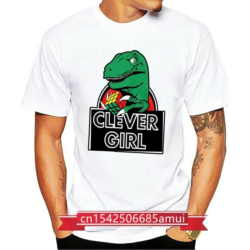 

MenS Clever Girl Dinosaur Funny T-Shirt Classic Custom Design Tee Shirt
