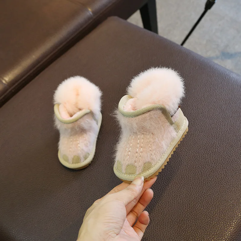 2019 зимние сапоги для малышей девочек и мальчиков теплые уличные плюшевые детские