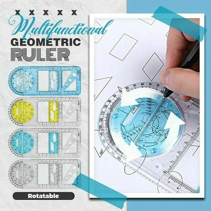 

Multifunctional Geometric Ruler Geometric Drawing Template Measuring Tool For School Office Architecture Supply Линейка Школьная
