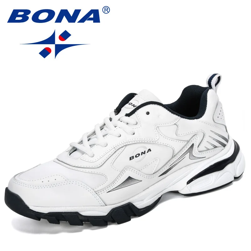 BONA 2019 новые дизайнерские кроссовки Мужская Спортивная уличная спортивная обувь