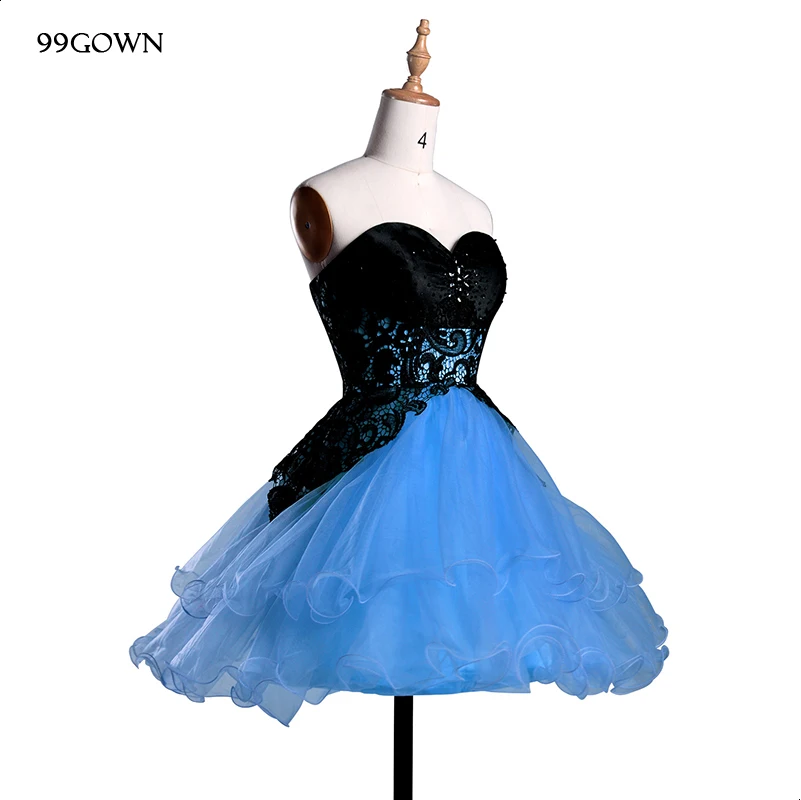 99GOWN Elegant Lace Mini Dress Bridesmaid 2020 Simple Women Wedding Party Strapless Beading Embroidery Homecoming | Свадьбы и