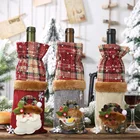 Рождественские украшения снежный Санта крышка бутылки вина новый год Рождество декор крышка для бутылки с красным вином Счастливого Рождества домашний декор