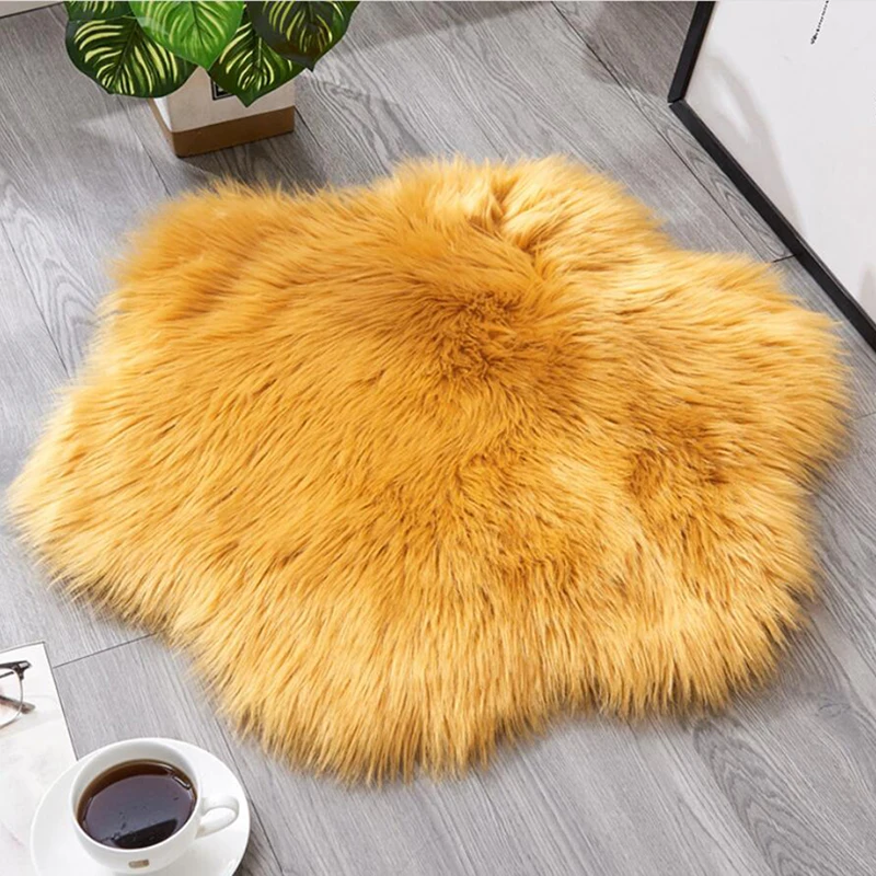Пушистый Ковер в форме цветка ворсистый мягкий ковер из искусственного меха для