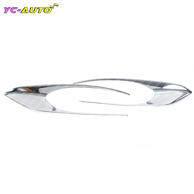 

2PCS Car ABS Mirror Chrome Left and Right Front Fog Light Box Cover Case Stickers Trim For Peugeot 301 2017 Part Accessories