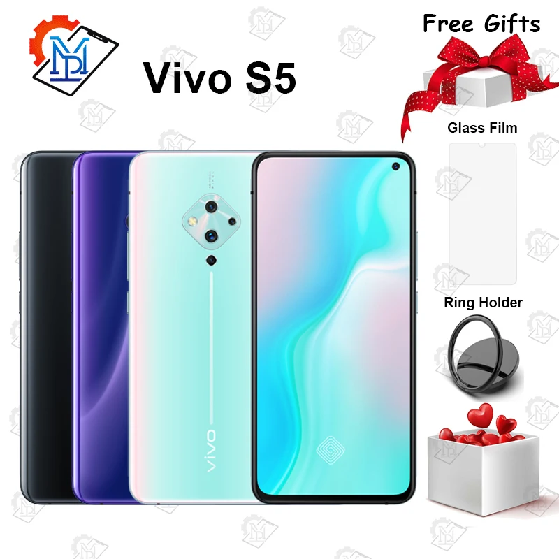 Оригинальный vivo S5 Мобильный телефон 6 44 &quot8G + 128G Snapdragon 712 Восьмиядерный 48MP