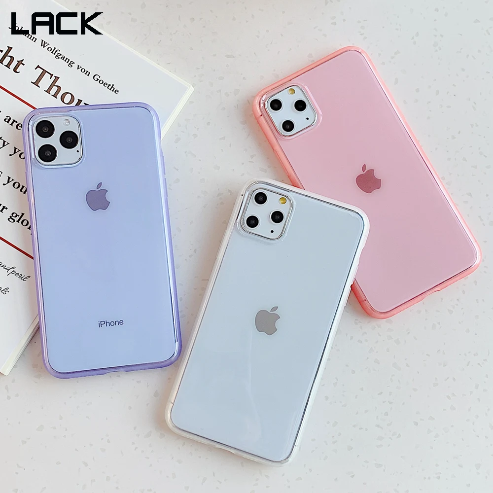 Прозрачный чехол LACK карамельного цвета для телефона iphone 12 11Pro Max XS X XR 8 7 6S 6 Plus