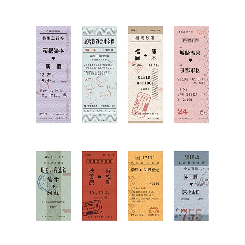 100 Sheets/set Vintage Memo Pad Japanese Ticket Pattern Can Be Torn DIY Diary Journal Ablum Retro Decoration Paper |