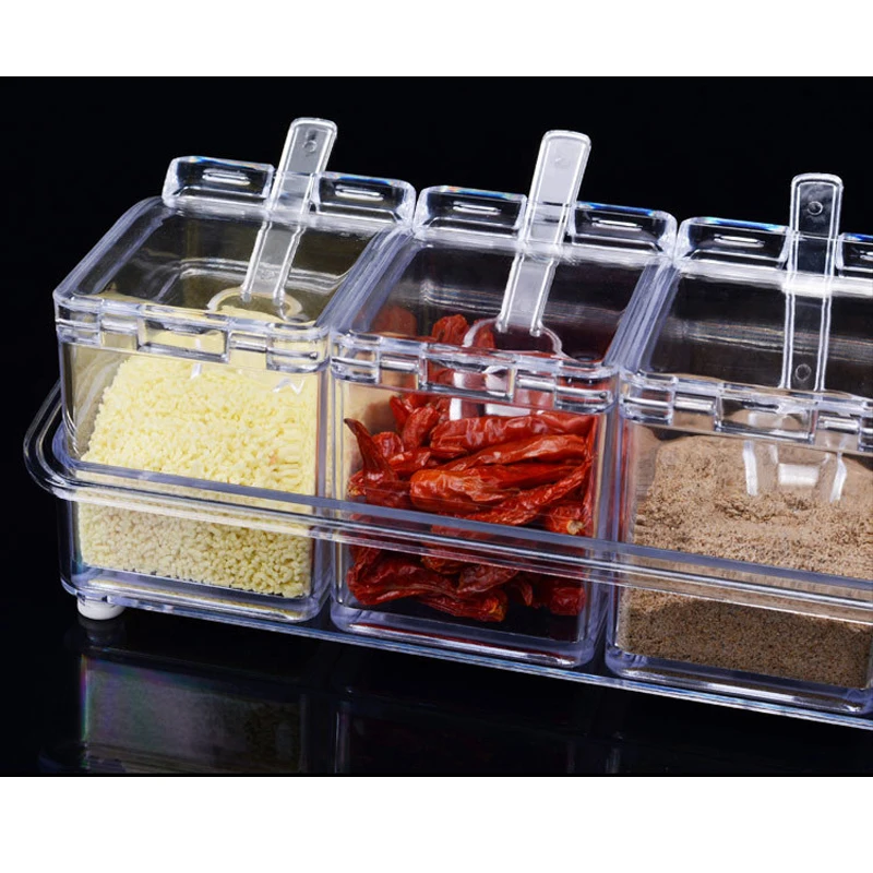 4 шт./компл. Горячая европейский вкус Набор банок для приправ кухонная коробочка