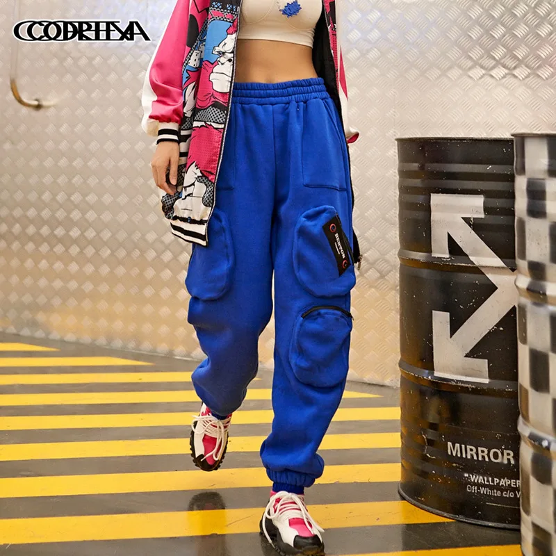 Женские зимние брюки карго спортивные штаны для скейтборда в стиле хип хоп