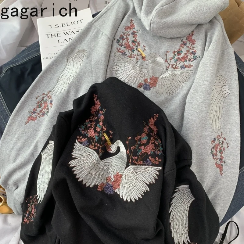 Gagarich Женский свитшот с вышивкой павлина Свободный в Корейском стиле новинка 2020