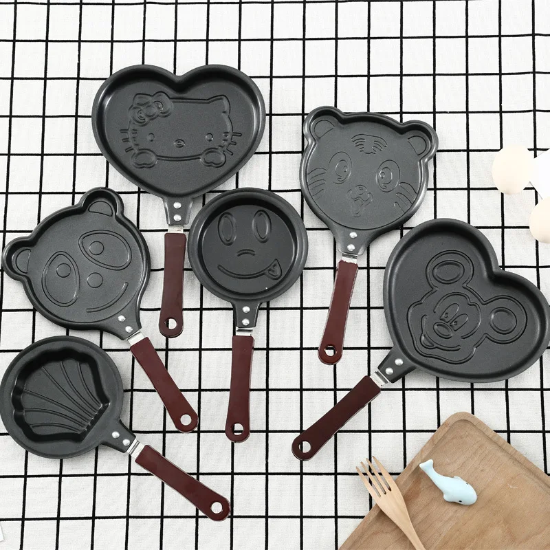 Мини-Сковорода с милым мультяшным рисунком антипригарные формы для кастрюль