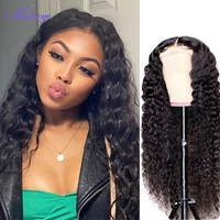 deep wave frontal closure wig brazilian deep curly lace front human hair wig wet and wavy hd transparent lace front wigs molerge