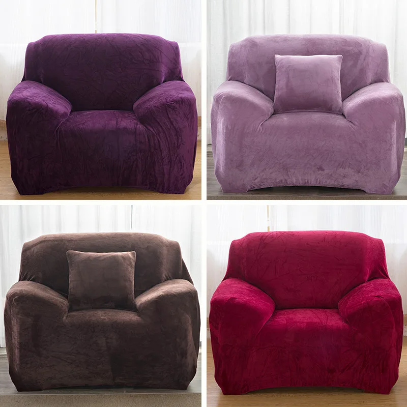 Бархатный Чехол для дивана гостиной универсальный полноразмерный толстый чехол